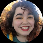 White/Chamorro Queer Person Pronouns: she/they Curly brown hair Hazel eyes